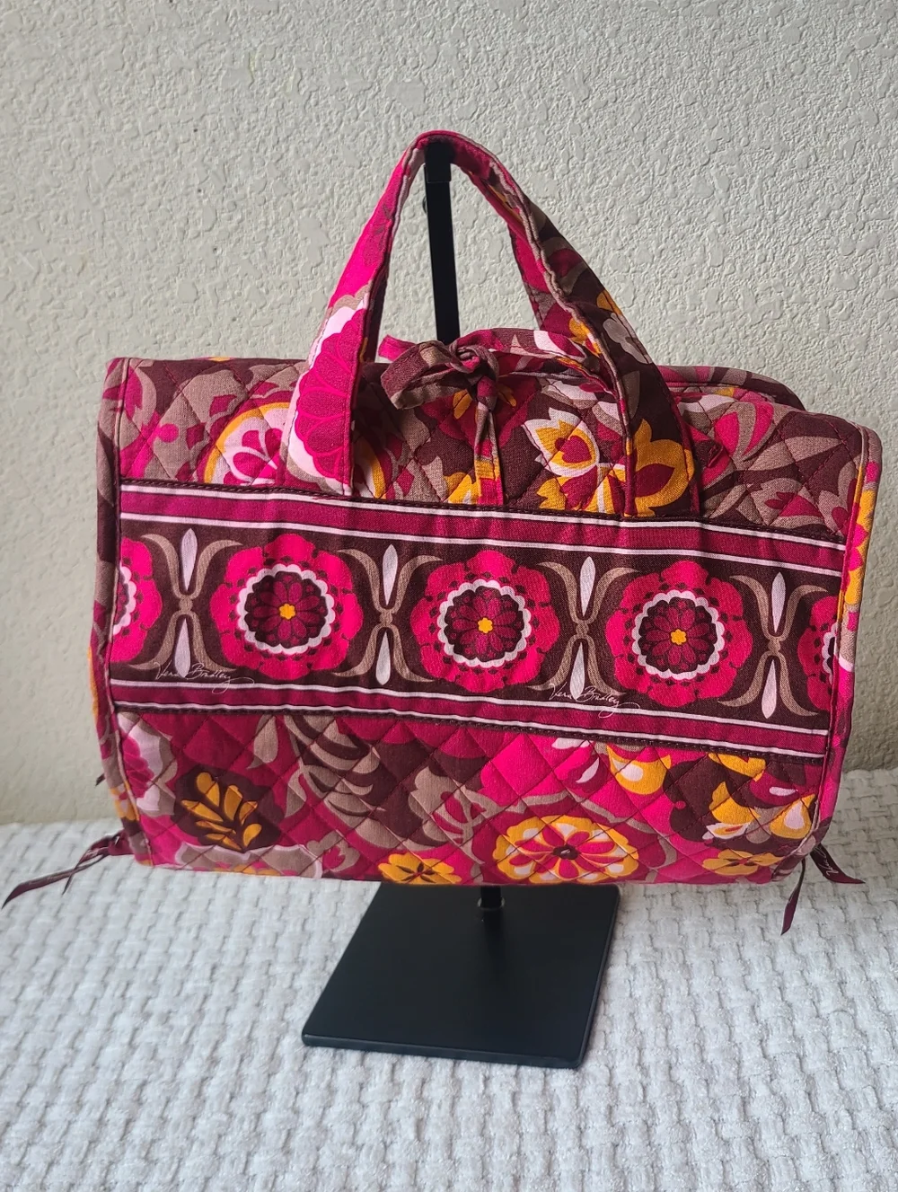 Vera Bradley Quilted Floral Weekender Bag Travel Bag - Picture 2 of 11